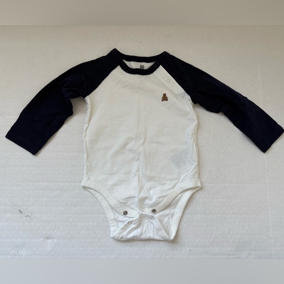 Baby Gap Bundle of 6 Long Sleeve Bodysuits Cotton Sz 12-18M Blue Gray Henley - Picture 7 of 9